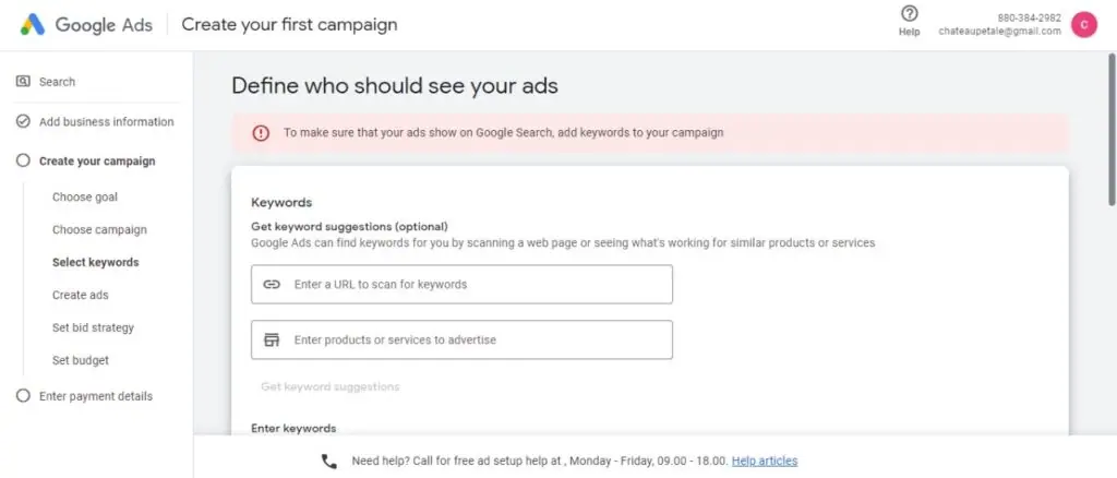 menentukan Keyword di google ads