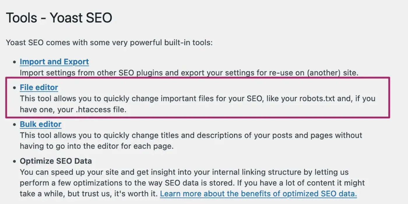Robots.txt pada Yoast