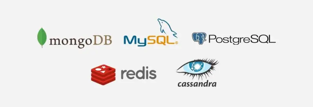 Software DBMS, yaitu MongoDB, MySQL, PostreSQL, redis, dan Cassandra