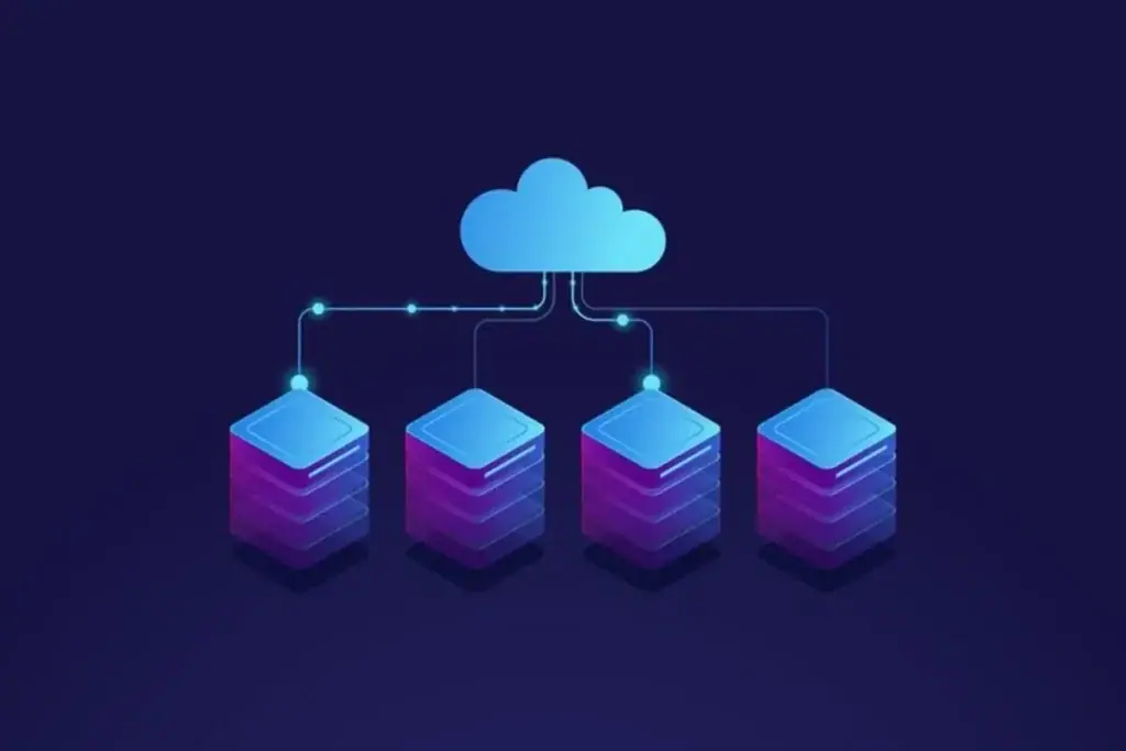 Ilustrasi cloud hosting