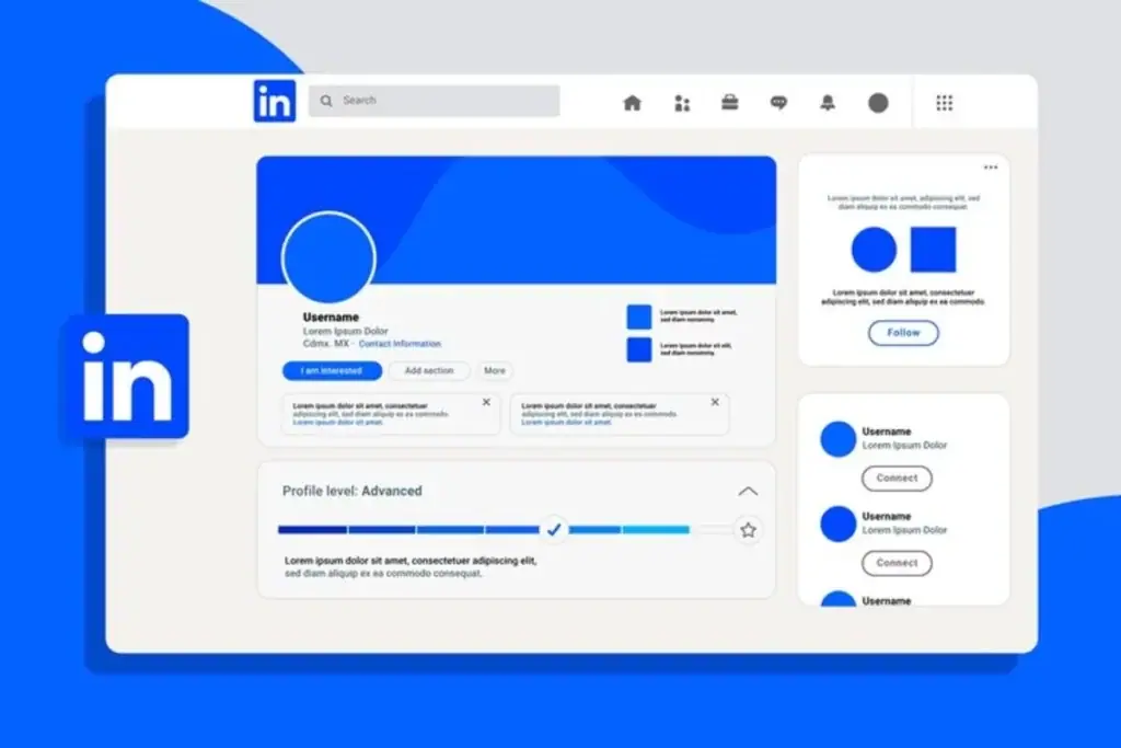 Contoh gamification dalam profil LinkedIn