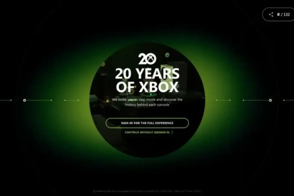 Tampilan Situs Web Xbox Museum