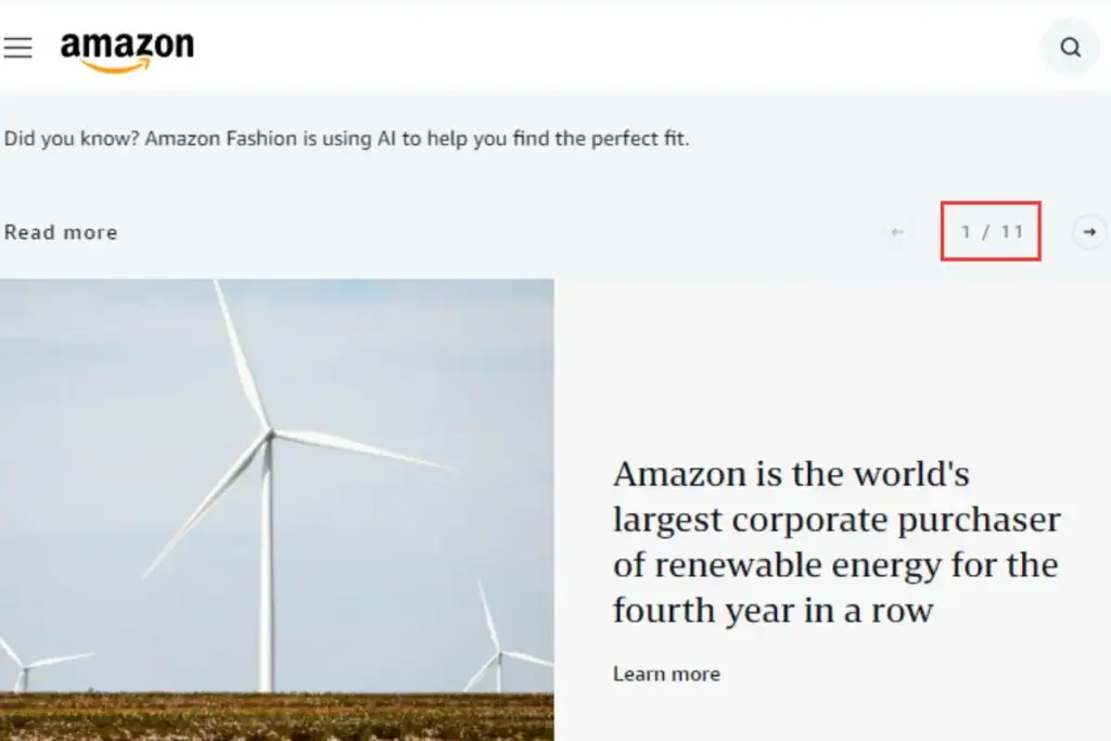 Contoh Pagination dalam Website Amazon