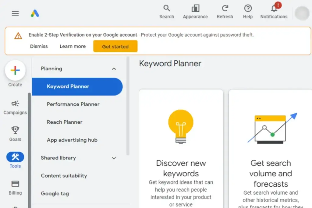 Google Keyword Planner