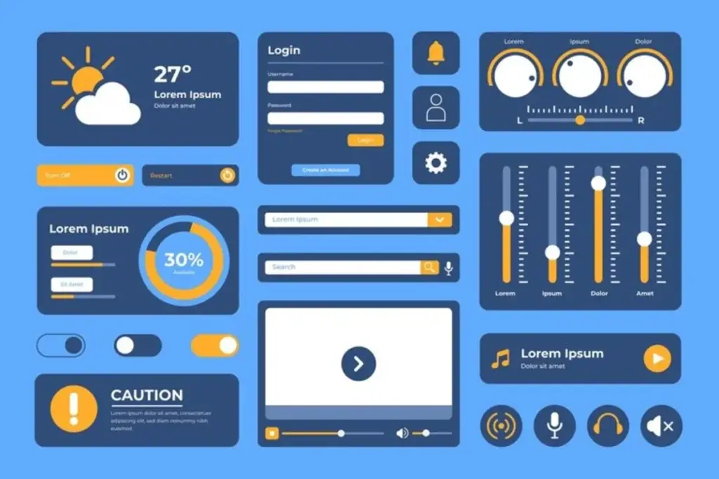Ilustrasi widget website