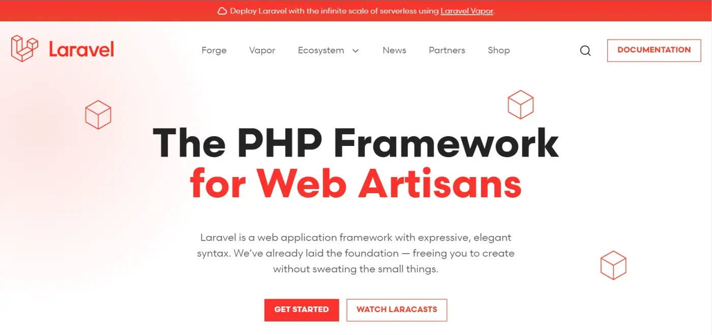 tampilan website Laravel