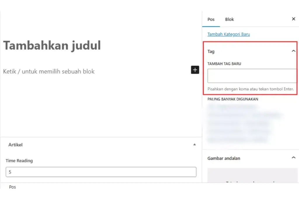 Membuat Tags Menggunakan Content Editor