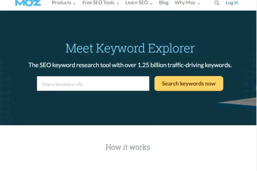Moz Keyword Planner