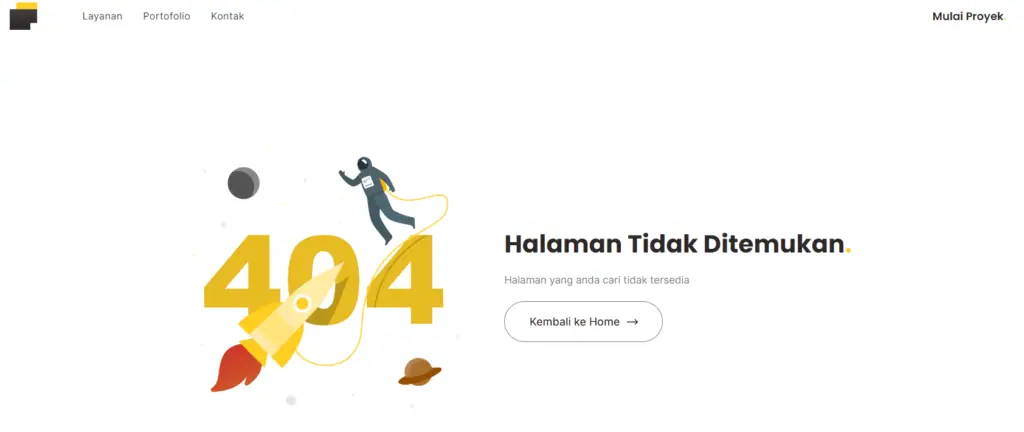 contoh tampilan 404 not found