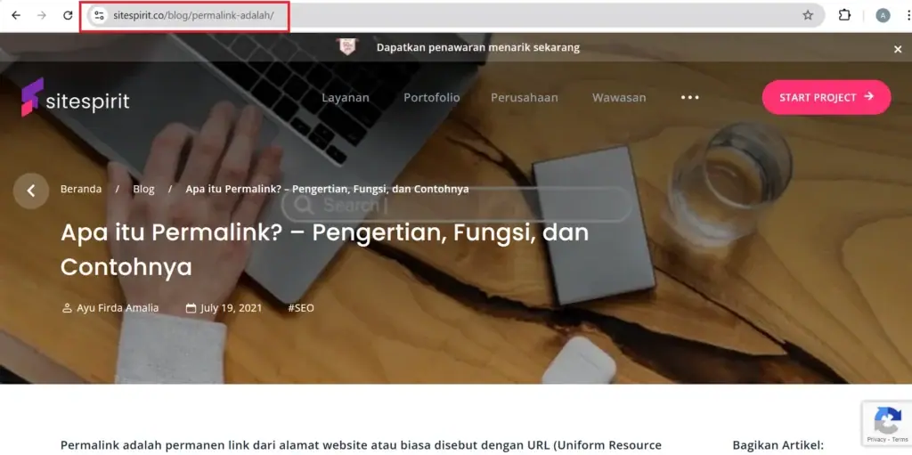 Contoh permalink di artikel ini
