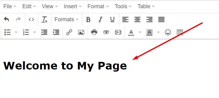 output kode html php welcome to my page