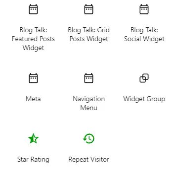 Tampilan Berbagai Jenis Widget