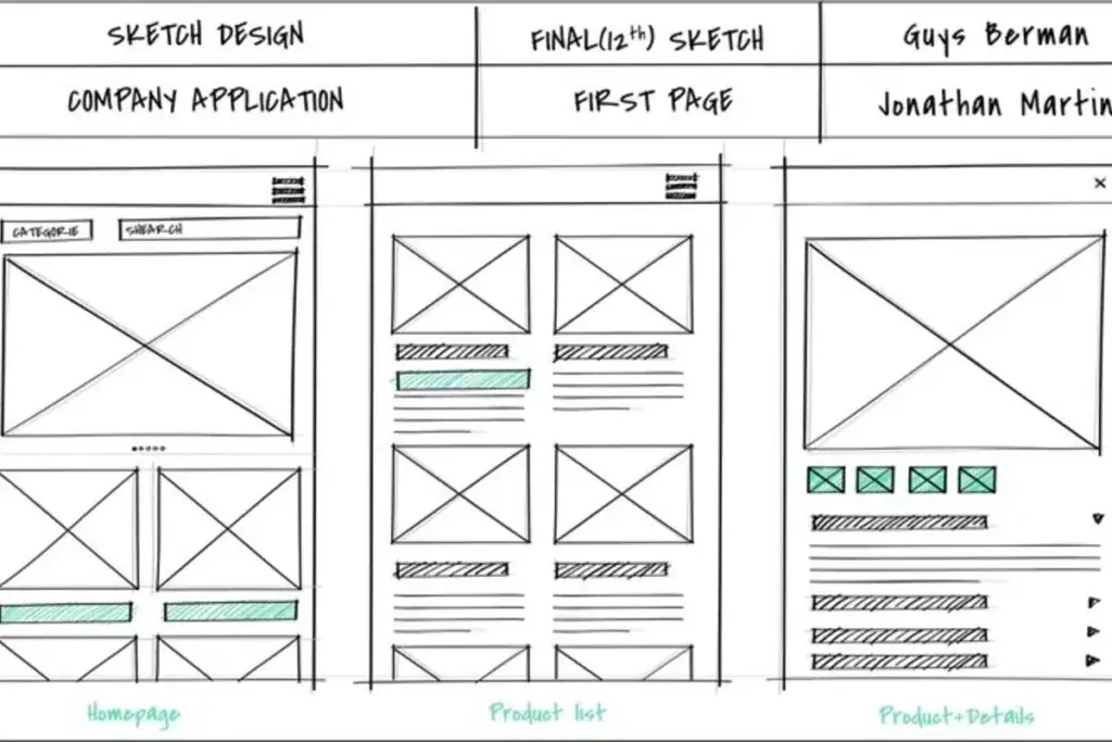 Template storyboard website