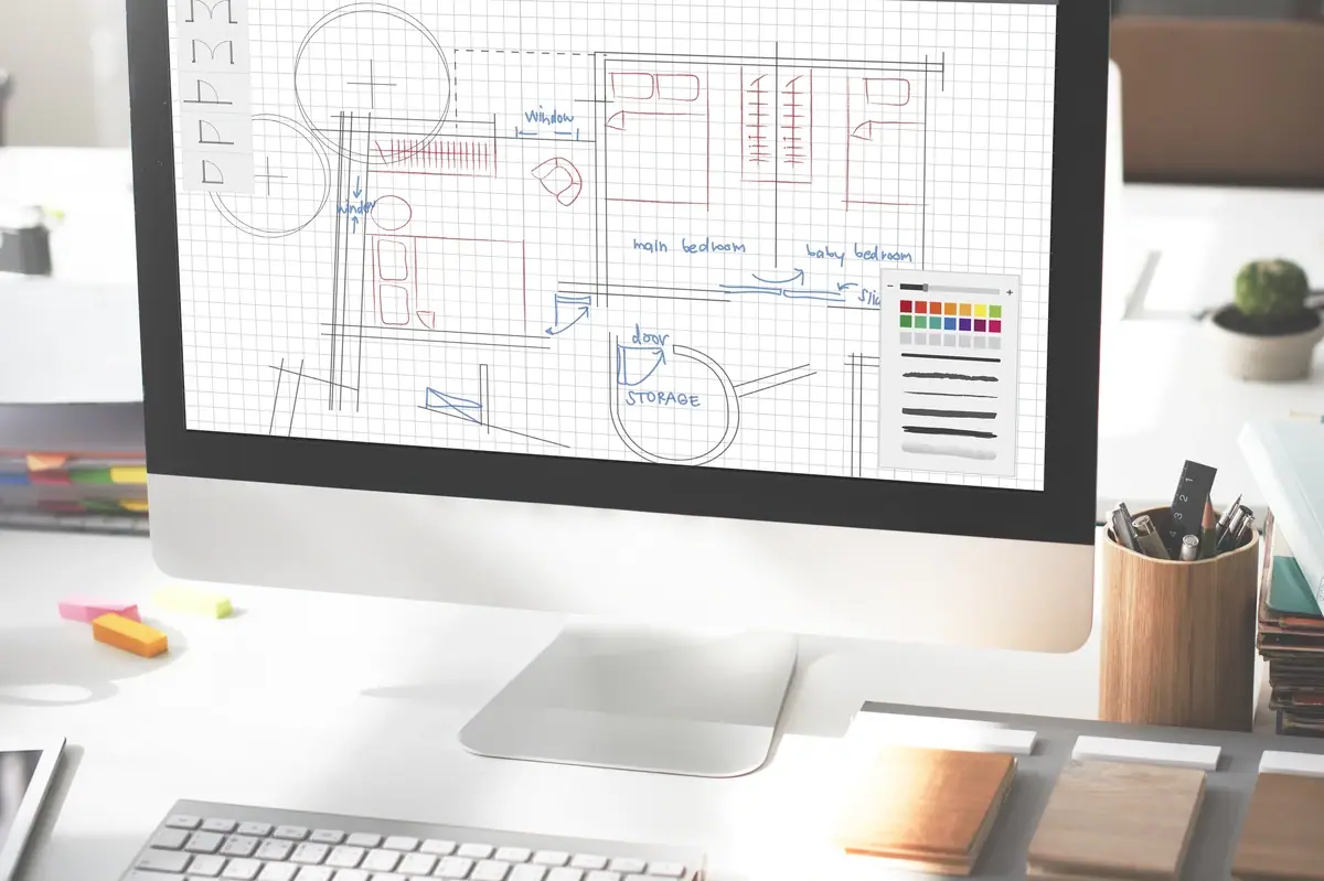 architecture plan blueprint layout work concept