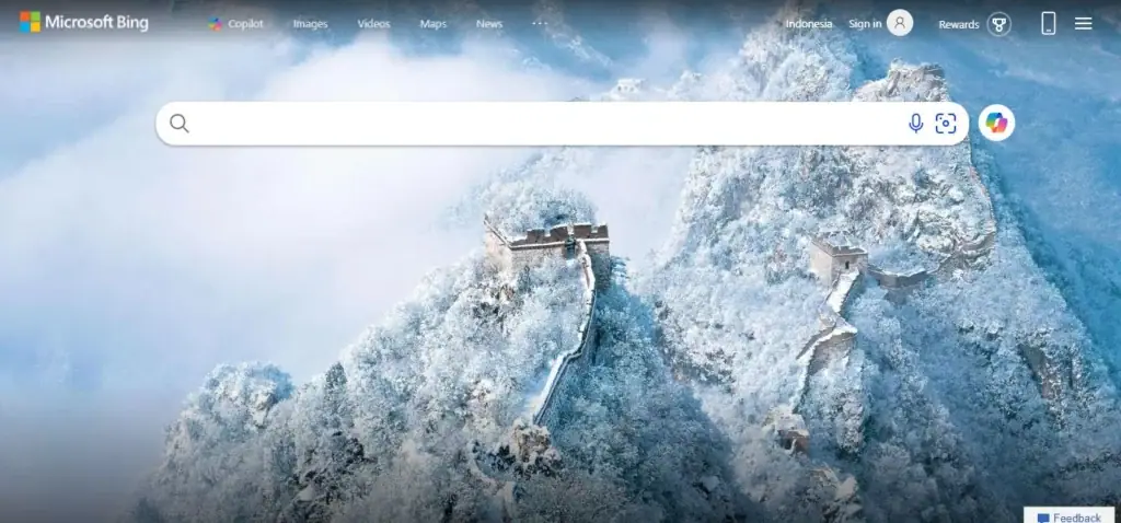 Contoh search engine microsoft bing 