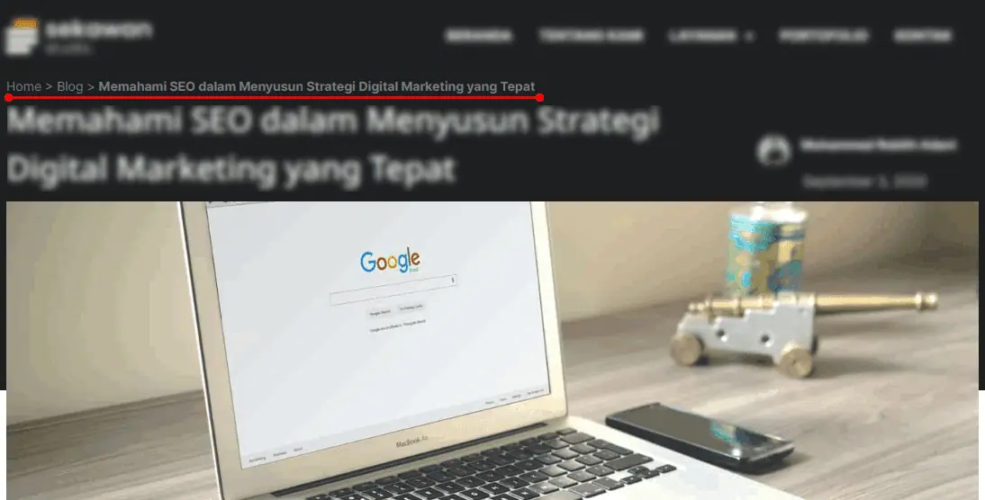 Apa itu breadcrumbs dalam SEO