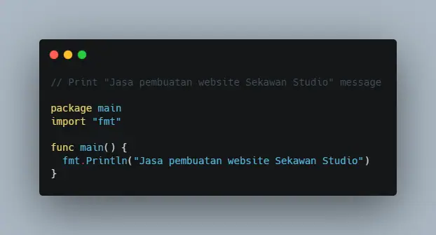 Contoh kode Go