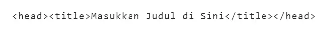 contoh struktur html untuk meta title