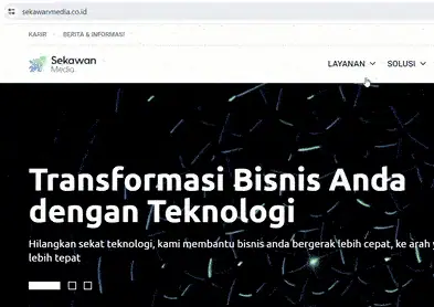 Contoh Menu Dropdown di Website Sekawan Media yang Hanya Muncul Saat Diklik
