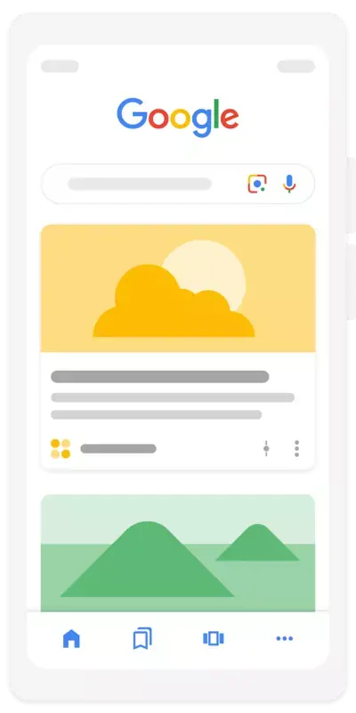 contoh tampilan google discover rich results android