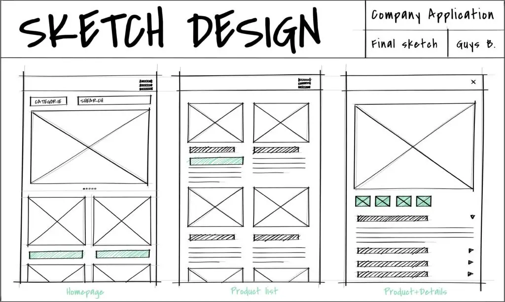 contoh wireframe aplikasi