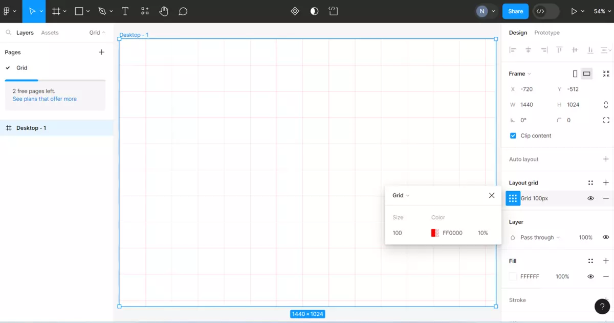membuat kotak grid dengan figma
