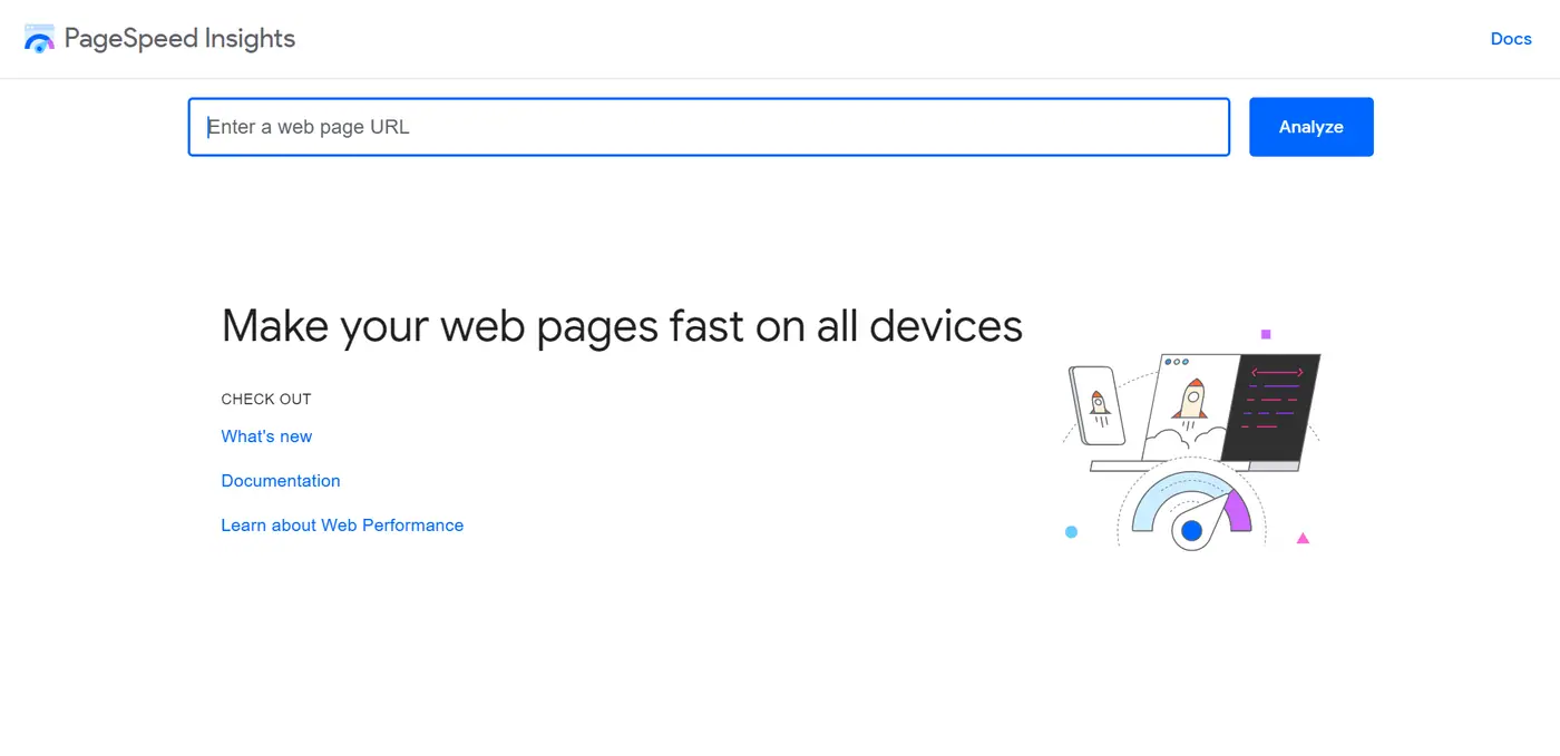 bukan halaman PageSpeed untuk cek kecepatan loading website