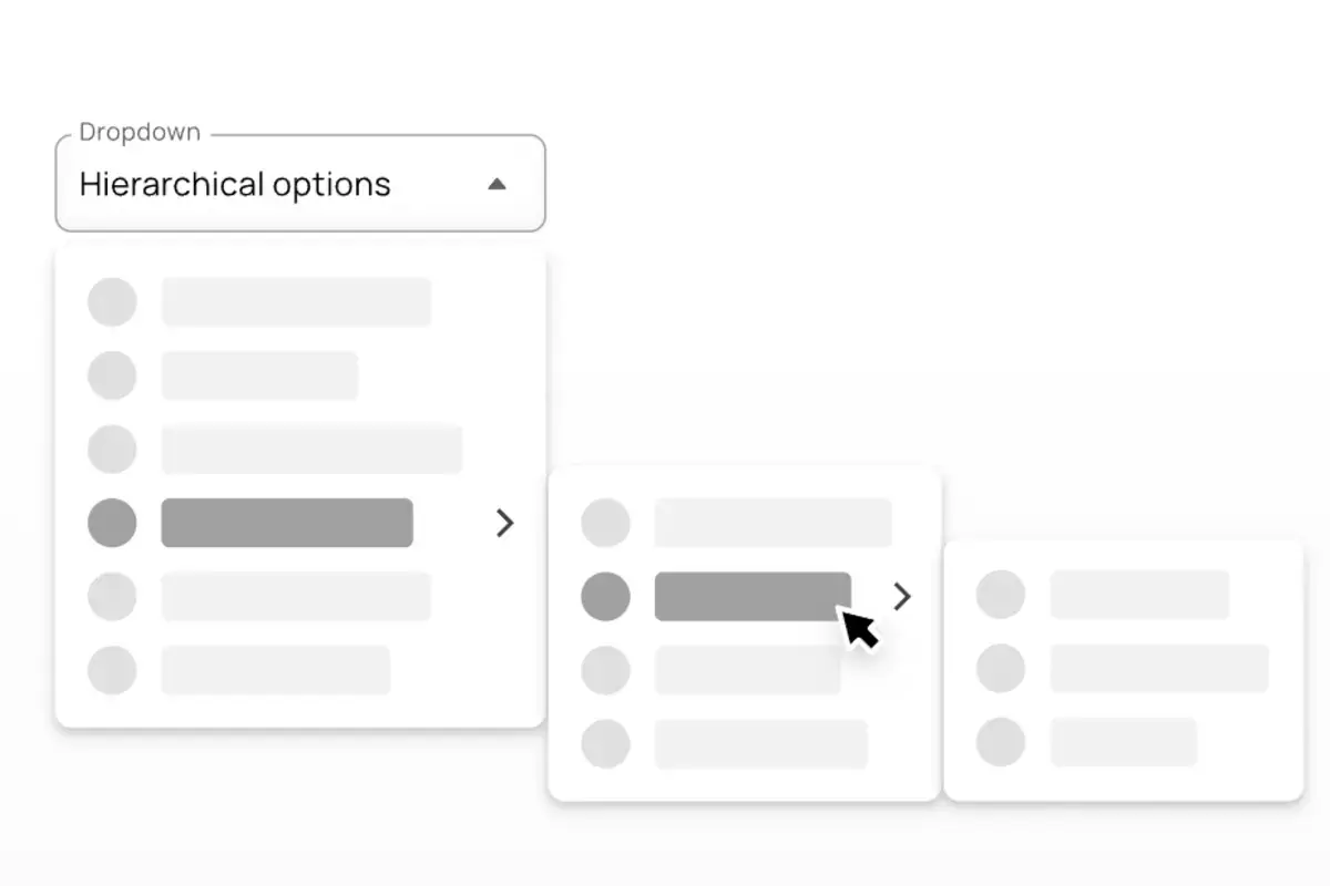 menu multi level dropdown 