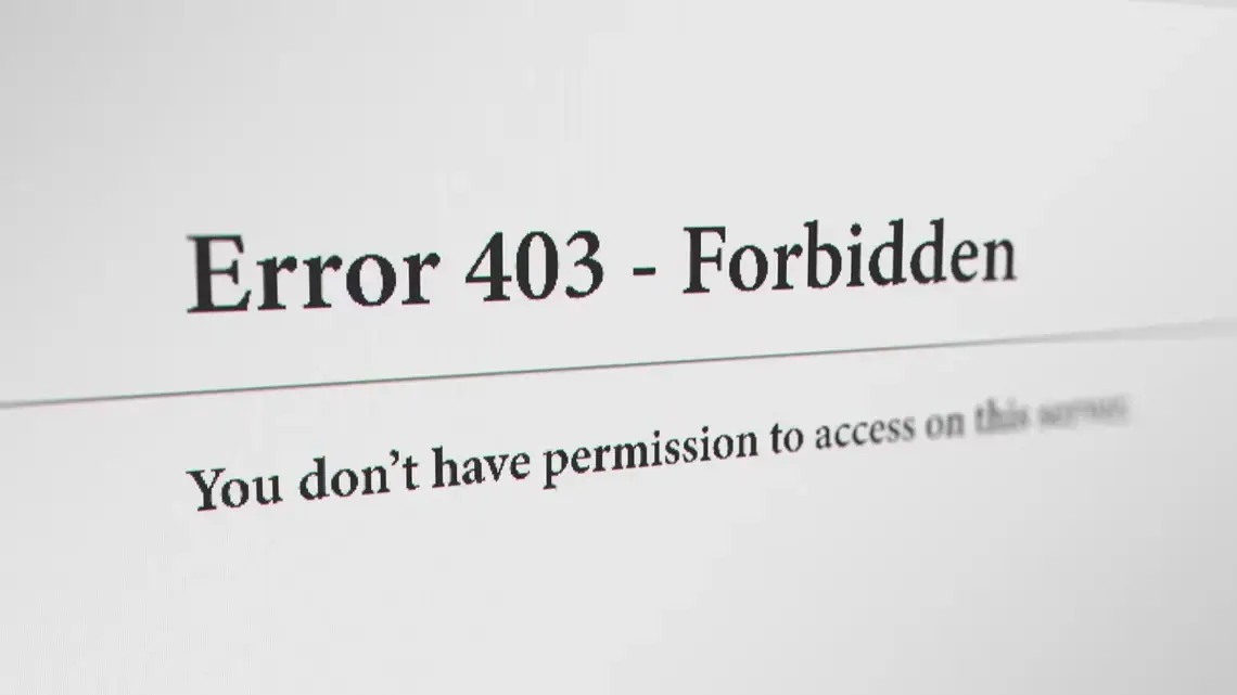 Tampilan error 403 -fobidden