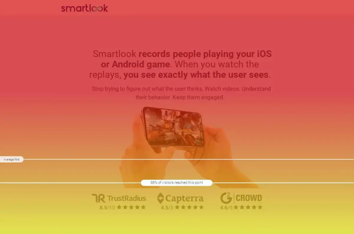 scrolling heatmap untuk melihat sejauh mana pengguna scroll pada halaman