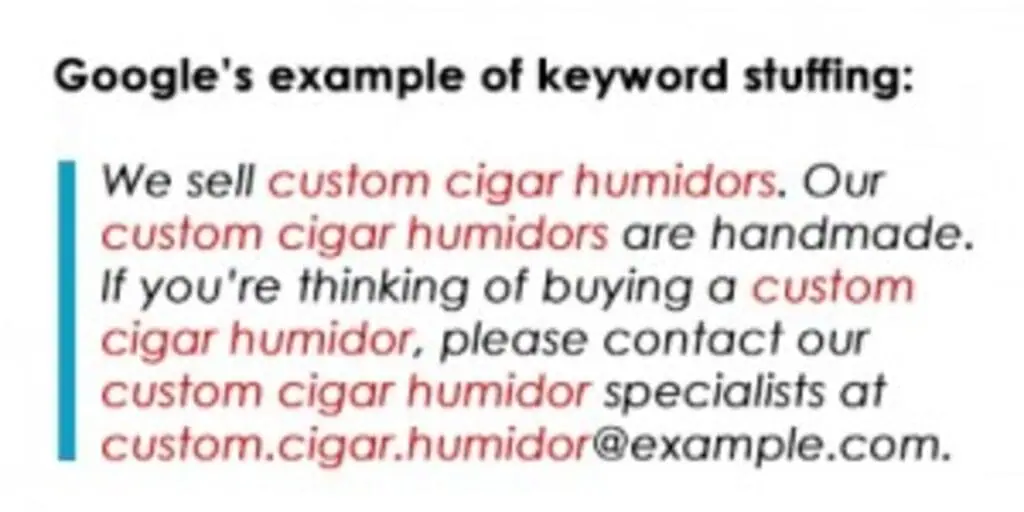 contoh keyword stuffing