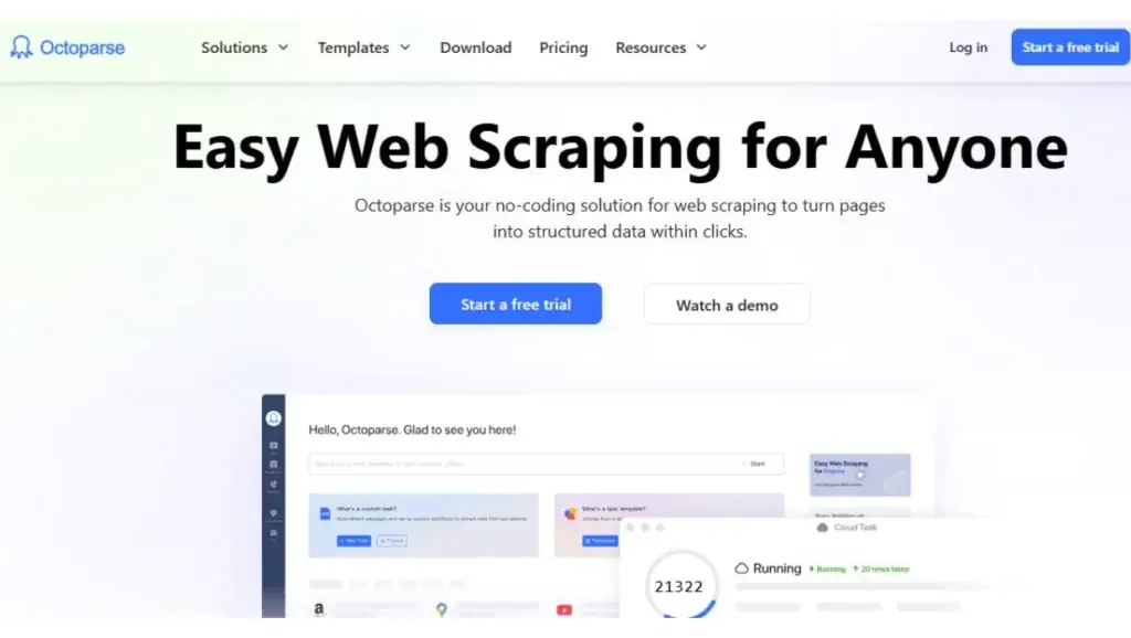 octaparse web scraping tools