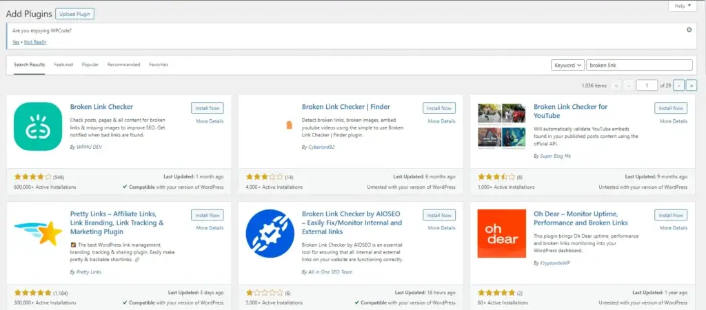plugin broken link checker
