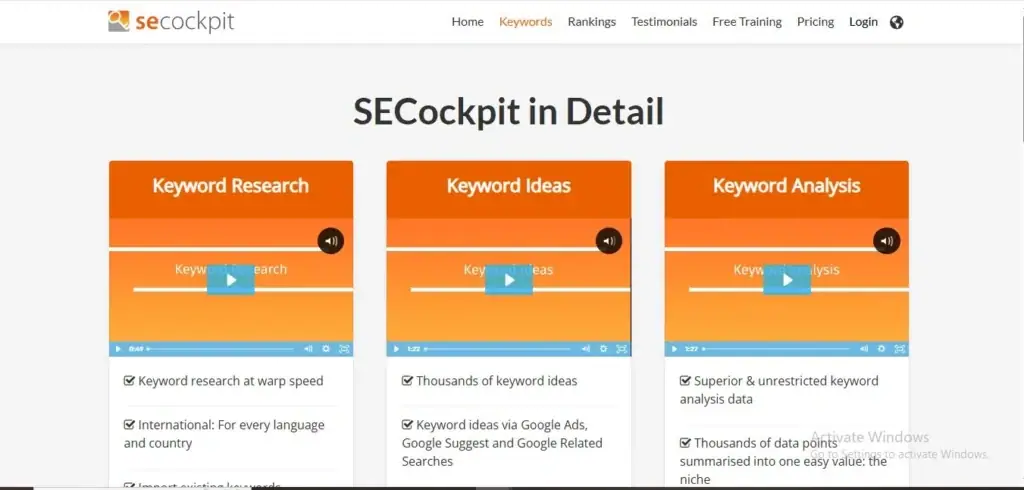 salah satu tool riset keyword yaitu secockpit