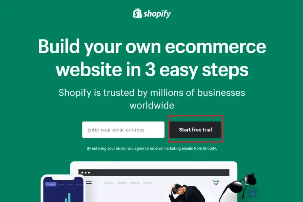 start free trial shopify