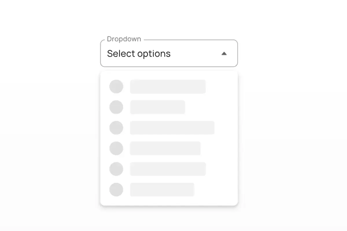 menu standard dropdown