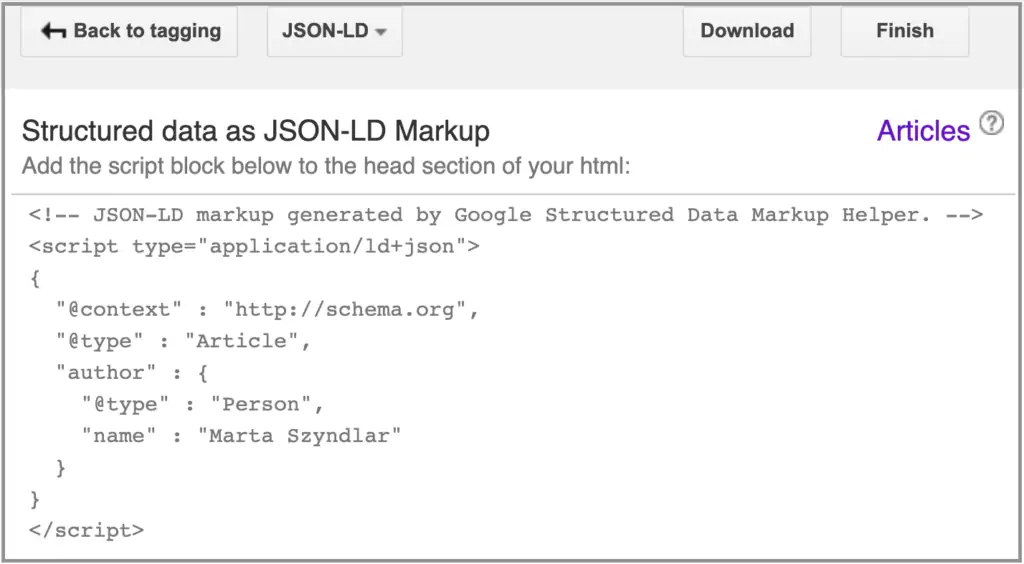 contoh structured data