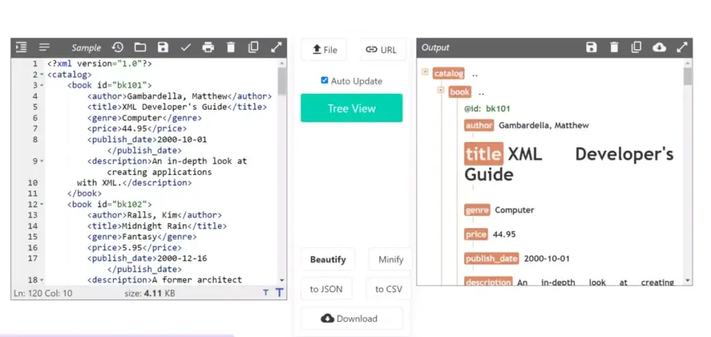 membuka file xml dengan online editor