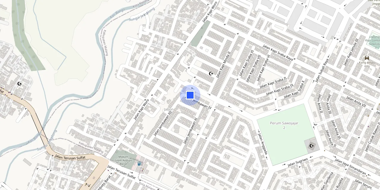 Map of the Legia office: Jalan Jembawan IV Blok 3C No. 3, Keduyo, Mangliawan, Malang Regency, East Java 65154
